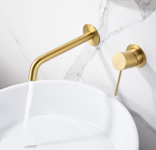 MITIGEUR HAUT SALLE DE BAIN encastré Or Brossé - COLLECTION gênes  